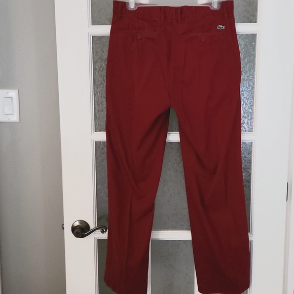 Lacoste « Twill » / Burgundy Classic Fit Pants - Picture 5 of 10